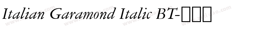 Italian Garamond Italic BT字体转换